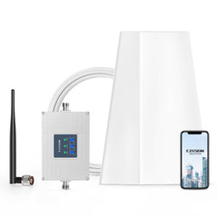 Cell Phone Signal Booster for Verizon AT&T T-Mobile (Band 2 4 5) 4G Cellular Repeater LTE Data, Phone Signal Amplifier Kit 70dB for Home and Office, Up to 4,500 Sq Ft