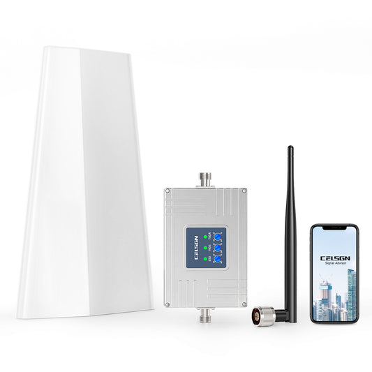 Cell Phone Signal Booster for Home | Boosts 4G LTE 5G Signal up to 4,500 sq ft for Verizon, AT&T, T-Mobile & More | Work on Band 2, 5, 12 and 17 with Hign Gain Antenna