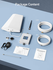 Cell Phone Signal Booster | Up to 4,500 sq ft | Boosts 4G LTE 5G on Band 2, 5 and 13 | Compatible for Verizon, AT&T, T-Mobile & More | Cellular Booster with High Gain Antenna